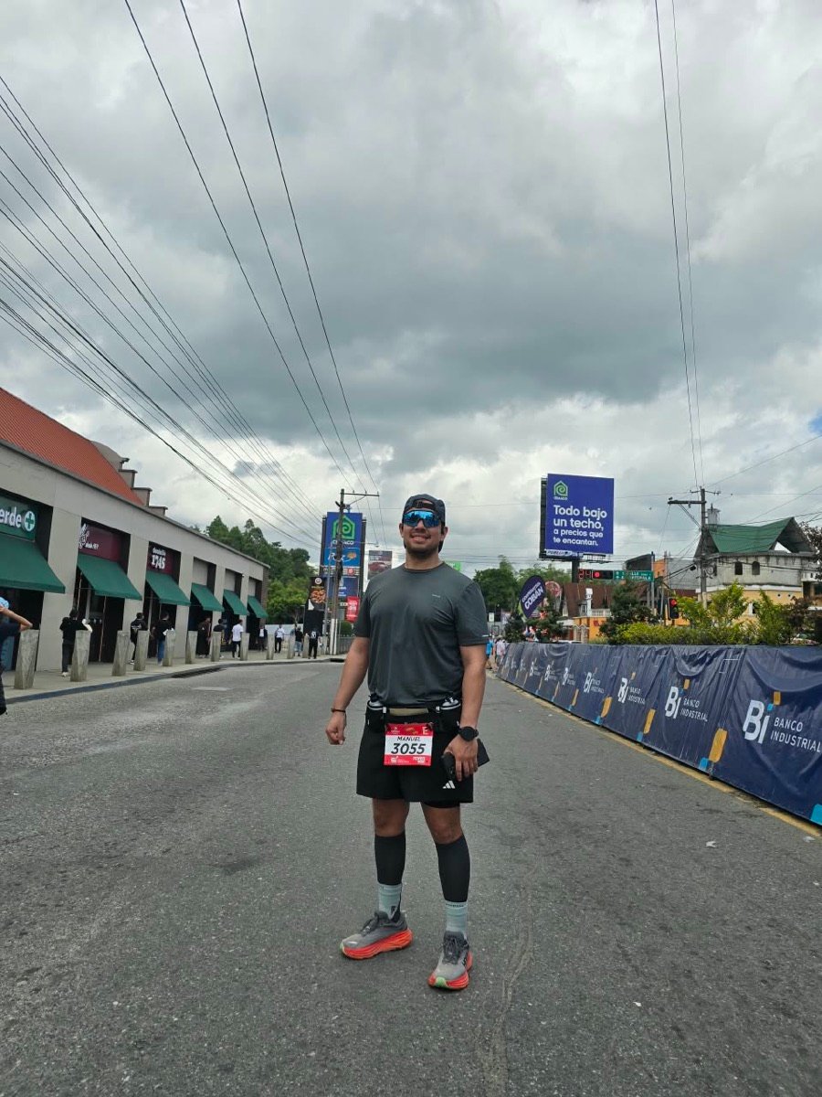 Manuel Cetino en la media maratón de Cobán 2025